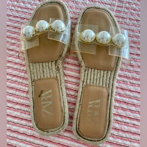 Zara pearl sandals